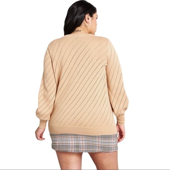 𝅺MODCLOTH Slant Get Enough Sweater Cardigan Sand NWT - Picture 13 of 13